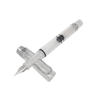 1pc/lot Wingsung Transparent Fountain Pen EF 0.38mm Silver Hollow Out Clip Color Ink Pens for Student School Office Supplies
1pc/lot Wingsung Transparent Fountain Pen EF 0.38mm Silver Hollow Out Clip Color Ink Pens for Student School Office Supplies