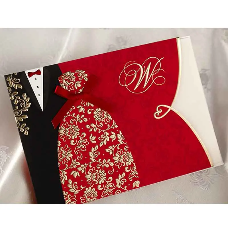 1PCS Wishmade Red Wedding Invitations Kit with Traditional Chinese Style Bride & Groom Dress Blank Invites Cards ,Customizable
1PCS Wishmade Red Wedding Invitations Kit with Traditional Chinese Style Bride & Groom Dress Blank Invites Cards ,Customizable