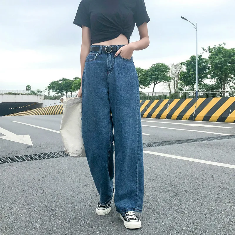 Spring Autumn Boyfriend Jeans For Women High Waist Mom Jeans Feminino Loose Wide Leg Denim Pants
Spring Autumn Boyfriend Jeans For Women High Waist Mom Jeans Feminino Loose Wide Leg Denim Pants