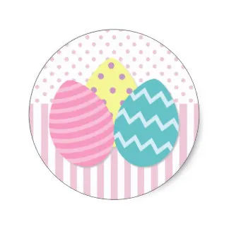 3.8cm Easter Eggs Stickers