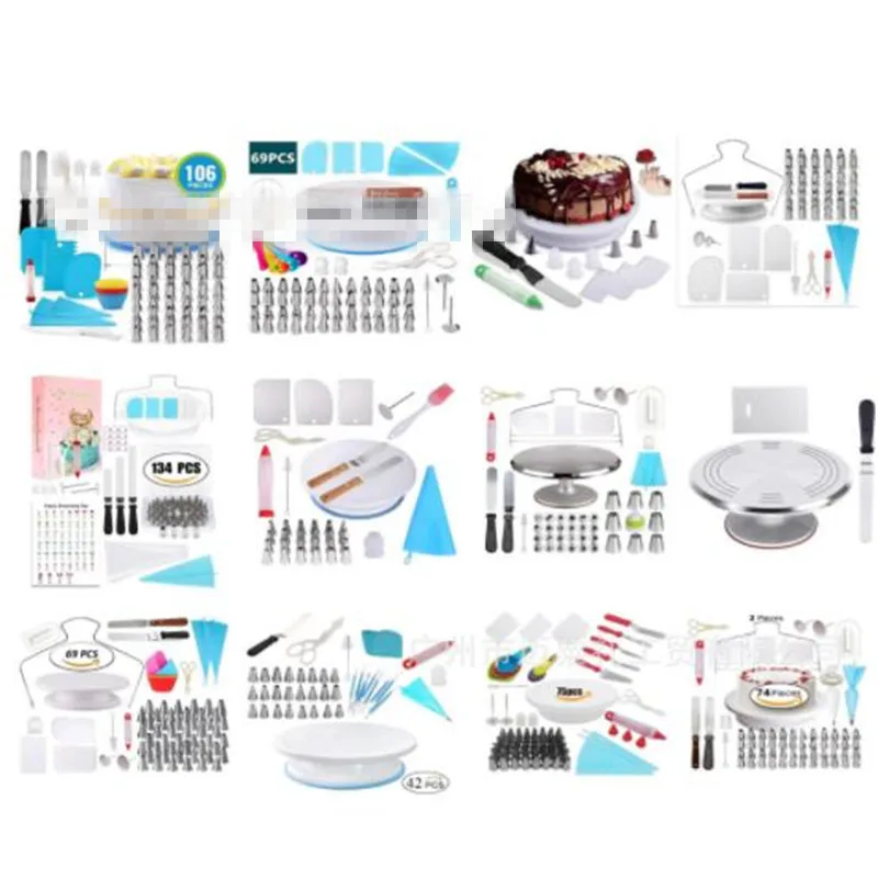 106pcs Multi-function Cake Decorating Kit Cake Turntable Set Pastry Tube Fondant Tool Kitchen Dessert Baking Pastry Supplies
106pcs Multi-function Cake Decorating Kit Cake Turntable Set Pastry Tube Fondant Tool Kitchen Dessert Baking Pastry Supplies
