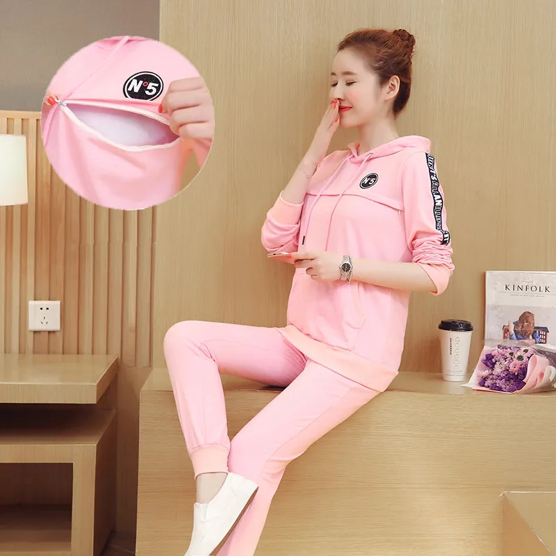 Spring Autumn Maternity Outfit Suits Breastfeeding Long Sleeved Sets Clothes for Pregnant Women New Nursing Sports Clothing C685
Spring Autumn Maternity Outfit Suits Breastfeeding Long Sleeved Sets Clothes for Pregnant Women New Nursing Sports Clothing C685