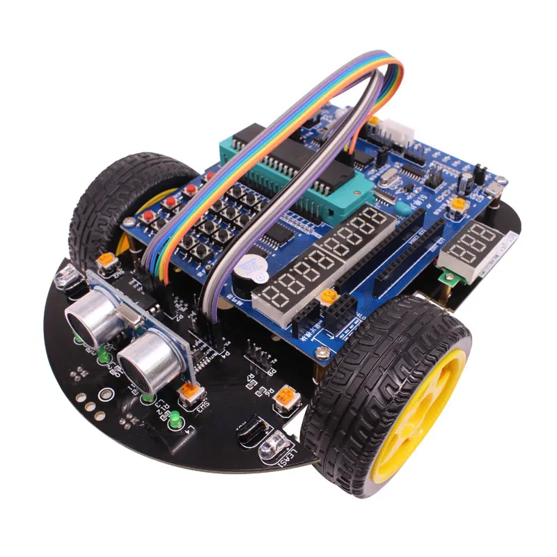 51 smart car 51 MCU development board Tracking obstacle avoidance remote programming robot kit
51 smart car 51 MCU development board Tracking obstacle avoidance remote programming robot kit
