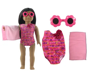 3in1 Set Doll Clothes Swimsuit+red towel+sunglasses Fashion Casual Wear Outfit for 18"American Doll
3in1 Set Doll Clothes Swimsuit+red towel+sunglasses Fashion Casual Wear Outfit for 18"American Doll