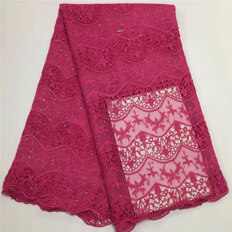 2018 High Quality African French Milk Silk Fabrics With Rhinestone Guipure Nigerian Lace Fabric Cheap Pearls Fabri | Дом и сад