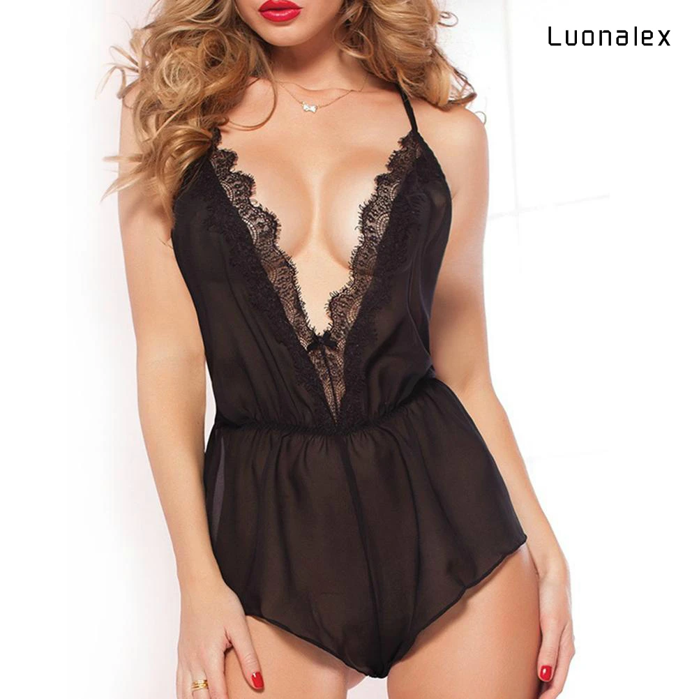 2019 Hot Women Sexy Costumes Lingerie Babydoll Lace Backless Halter Women Nightwear Dress 2 Colors Porno Lenceria Erotic Langeri
2019 Hot Women Sexy Costumes Lingerie Babydoll Lace Backless Halter Women Nightwear Dress 2 Colors Porno Lenceria Erotic Langeri