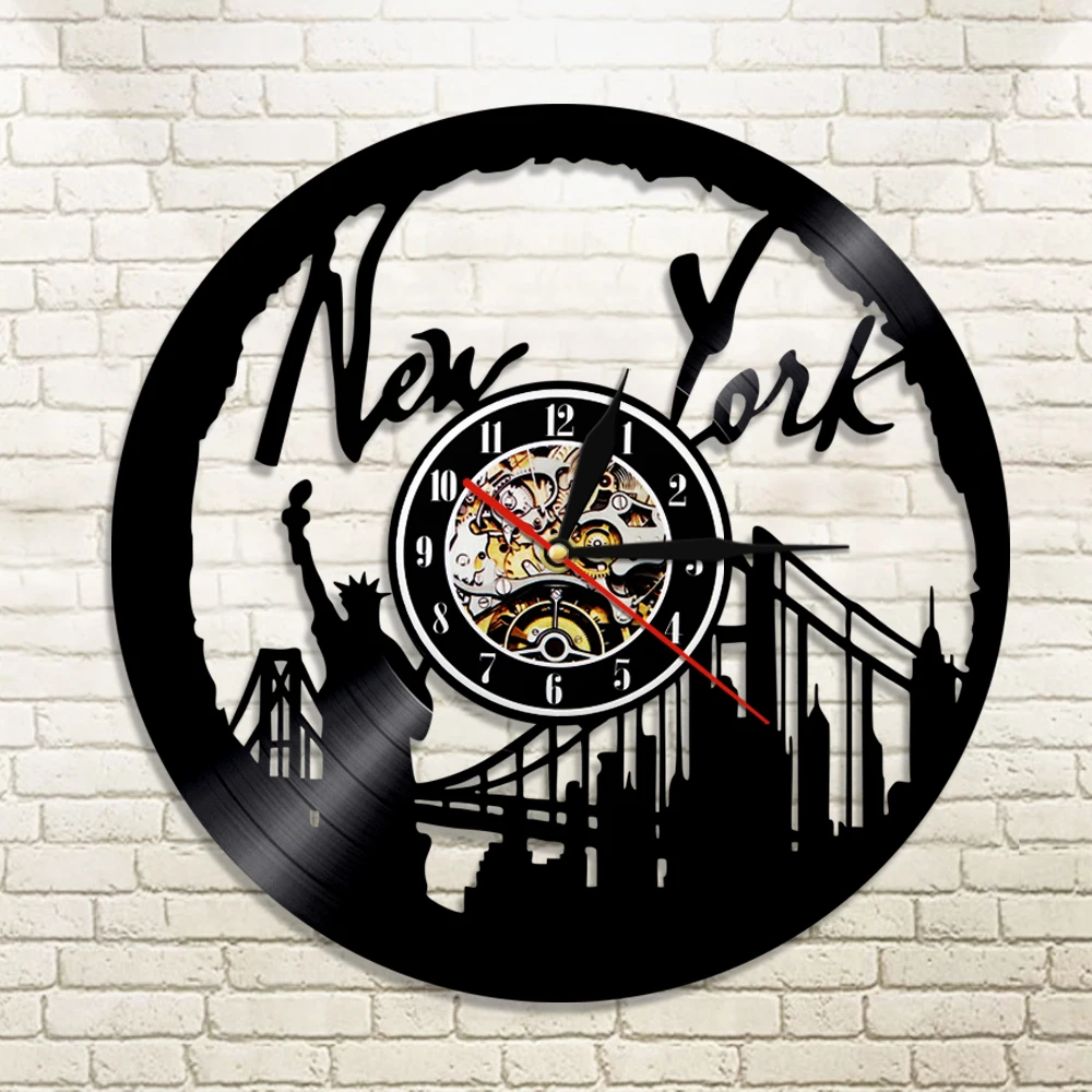 1Piece New York Cityscape Clock New York Skyline Statue of Liberty Wall Art Vinyl Record Clock USA Travel Gift Souvenir
1Piece New York Cityscape Clock New York Skyline Statue of Liberty Wall Art Vinyl Record Clock USA Travel Gift Souvenir