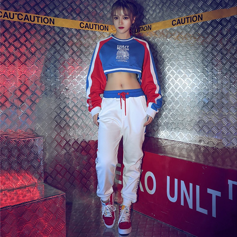 Hip Hop Dance Costumes Woman Long Sleeve Personality Short Tops Street Dancing Dancer Practice Outfit Lady Performance Set DT693
Hip Hop Dance Costumes Woman Long Sleeve Personality Short Tops Street Dancing Dancer Practice Outfit Lady Performance Set DT693