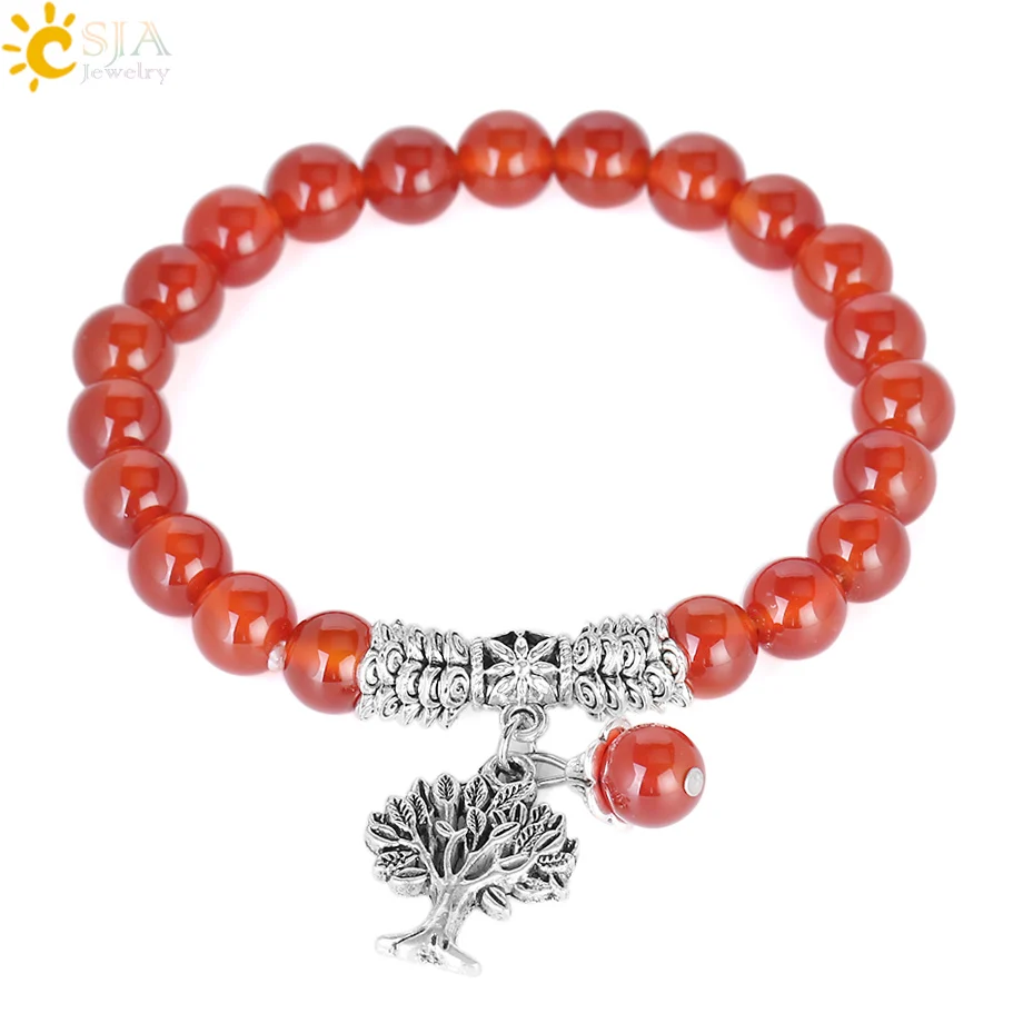 CSJA 2017 Raw Red Onyx Gem Stone Beads Bracelets Bangles Tree of Life Round Mala Rosary Healing Crystal Carnelian Jewellery E745
CSJA 2017 Raw Red Onyx Gem Stone Beads Bracelets Bangles Tree of Life Round Mala Rosary Healing Crystal Carnelian Jewellery E745