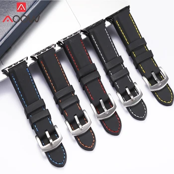 Silicone Watchband For Apple Watch 38mm 42mm Red Line Men Women Black Rubber Waterproof Bracelet Strap Band for iwatch 1 2 3 4
Silicone Watchband For Apple Watch 38mm 42mm Red Line Men Women Black Rubber Waterproof Bracelet Strap Band for iwatch 1 2 3 4