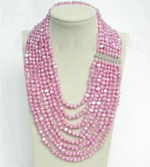 Hot sale new Style >>>>>17"-24" 8row baroque lavender pearls necklace 925 silver clasp j8747
Hot sale new Style >>>>>17"-24" 8row baroque lavender pearls necklace 925 silver clasp j8747