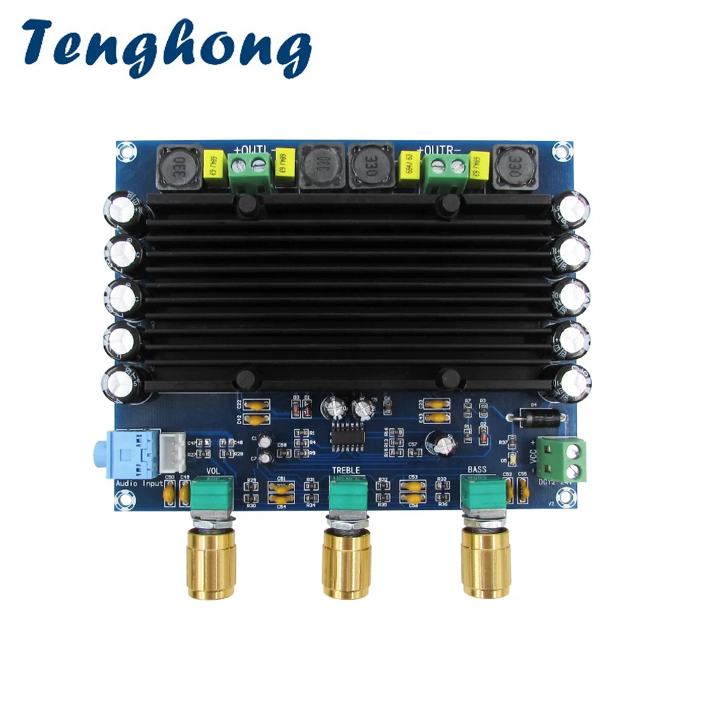 Tenghong TPA3116D2 HIFI Digital Audio Amplifier Board 150W+150W 2.0 Dual-channel Stereo Digital Power Amplificador With Tone AMP
Tenghong TPA3116D2 HIFI Digital Audio Amplifier Board 150W+150W 2.0 Dual-channel Stereo Digital Power Amplificador With Tone AMP