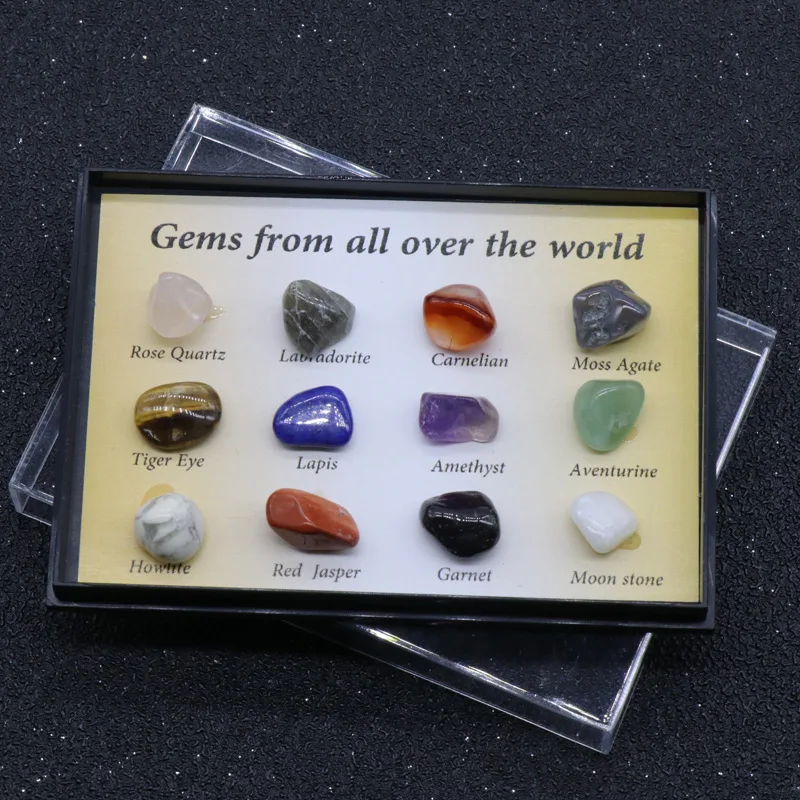 12pcs/set Polished Raw Original Energy Natural Gems Stone Crystal Quartz Stone Beads Reiki Healing Chakra Stone Display Beads
12pcs/set Polished Raw Original Energy Natural Gems Stone Crystal Quartz Stone Beads Reiki Healing Chakra Stone Display Beads