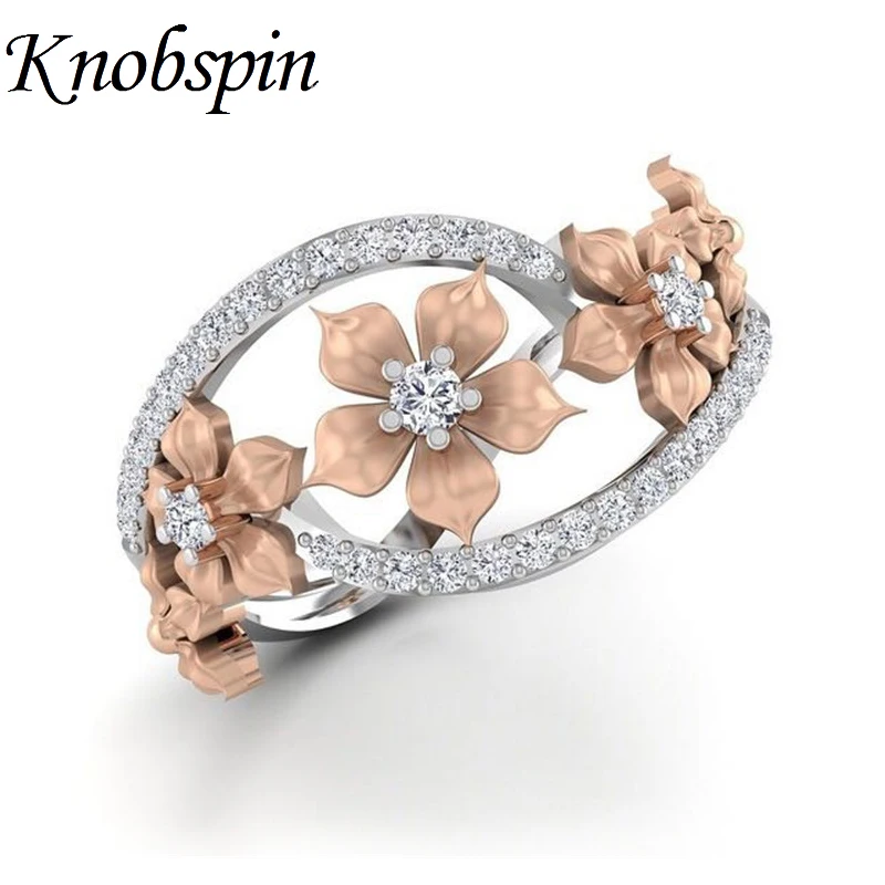 European Creative Rose Gold Color Flower Female Finger Ring Romantic Shiny Zircon Anniversary Wedding Ring for Women Size 6-10
European Creative Rose Gold Color Flower Female Finger Ring Romantic Shiny Zircon Anniversary Wedding Ring for Women Size 6-10