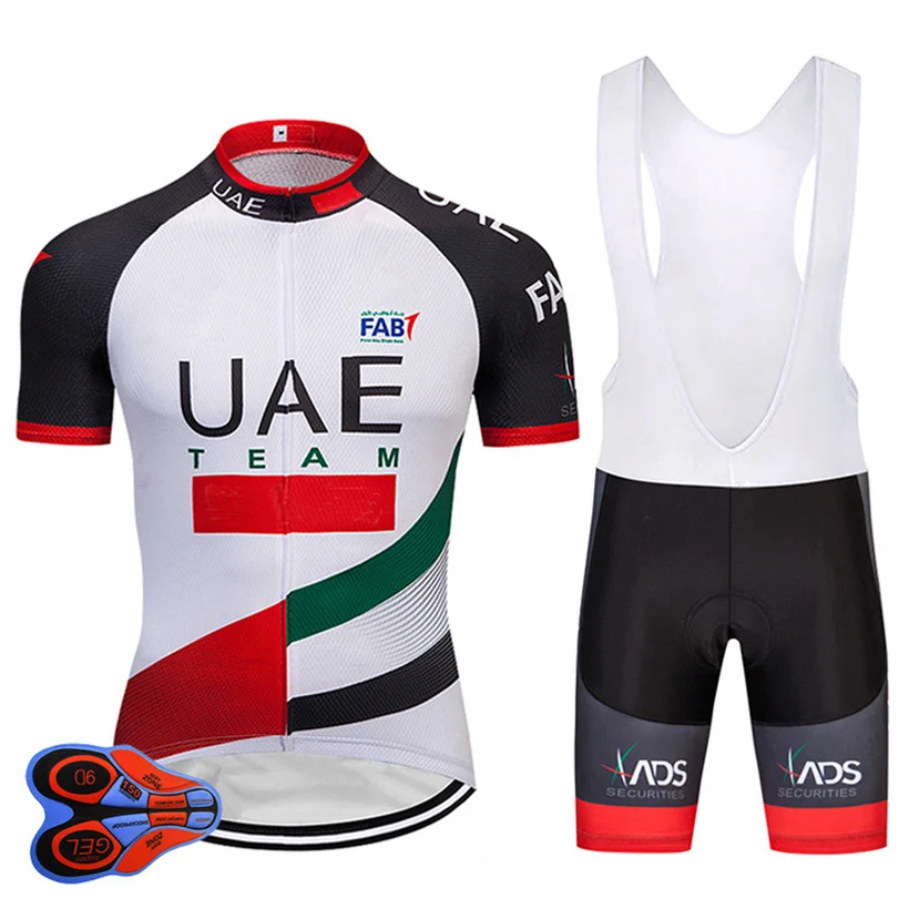 

2019 Pro Team UAE Cycling Jersey 9D Bib Set Bicycle Clothing Ropa Ciclismo Bike Wear Roadbike Clothes Mens Short Maillot Culotte