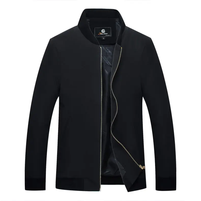 Drop Shipping Autumn Mens Jacket Spring Male jackets Coat Men Stand Collar Father Jacket Outerwear MuLs Brand Blue Black Green 06