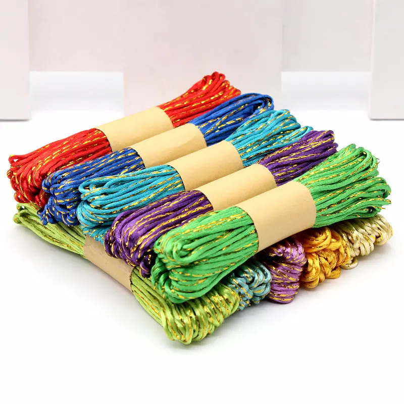 10 meter Gold side Chinese Knot Cord Rattail Satin Braided String Jewelry Findings Beads Rope Handmade DIY Braided wire
10 meter Gold side Chinese Knot Cord Rattail Satin Braided String Jewelry Findings Beads Rope Handmade DIY Braided wire