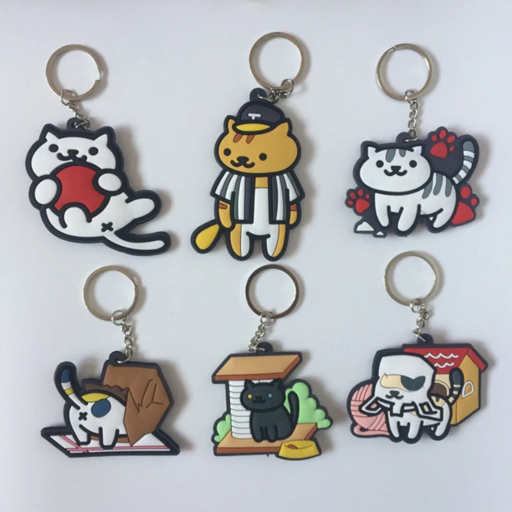Game Neko Atsume cartoon PVC Keychain Fashion cute funny cosplay Anime Chaveiro Bag pendant Keyring Jewelry Accessories kid toys
Game Neko Atsume cartoon PVC Keychain Fashion cute funny cosplay Anime Chaveiro Bag pendant Keyring Jewelry Accessories kid toys