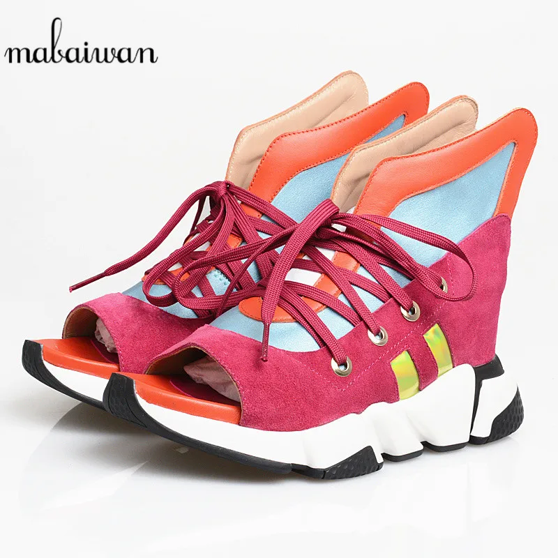 Mabaiwan Fashion Women Sandals Slip On Wedges Genuine Leather Designer Gladiator High Heel Shoes Woman Platform Wedges Sandals
Mabaiwan Fashion Women Sandals Slip On Wedges Genuine Leather Designer Gladiator High Heel Shoes Woman Platform Wedges Sandals
