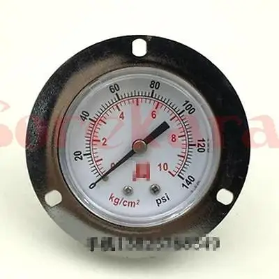 Silvery White 0-140 PSI Air Pressure Gauge 50mm Face Axial Mount With Edge G1/4" Pneumatic Parts
Silvery White 0-140 PSI Air Pressure Gauge 50mm Face Axial Mount With Edge G1/4" Pneumatic Parts