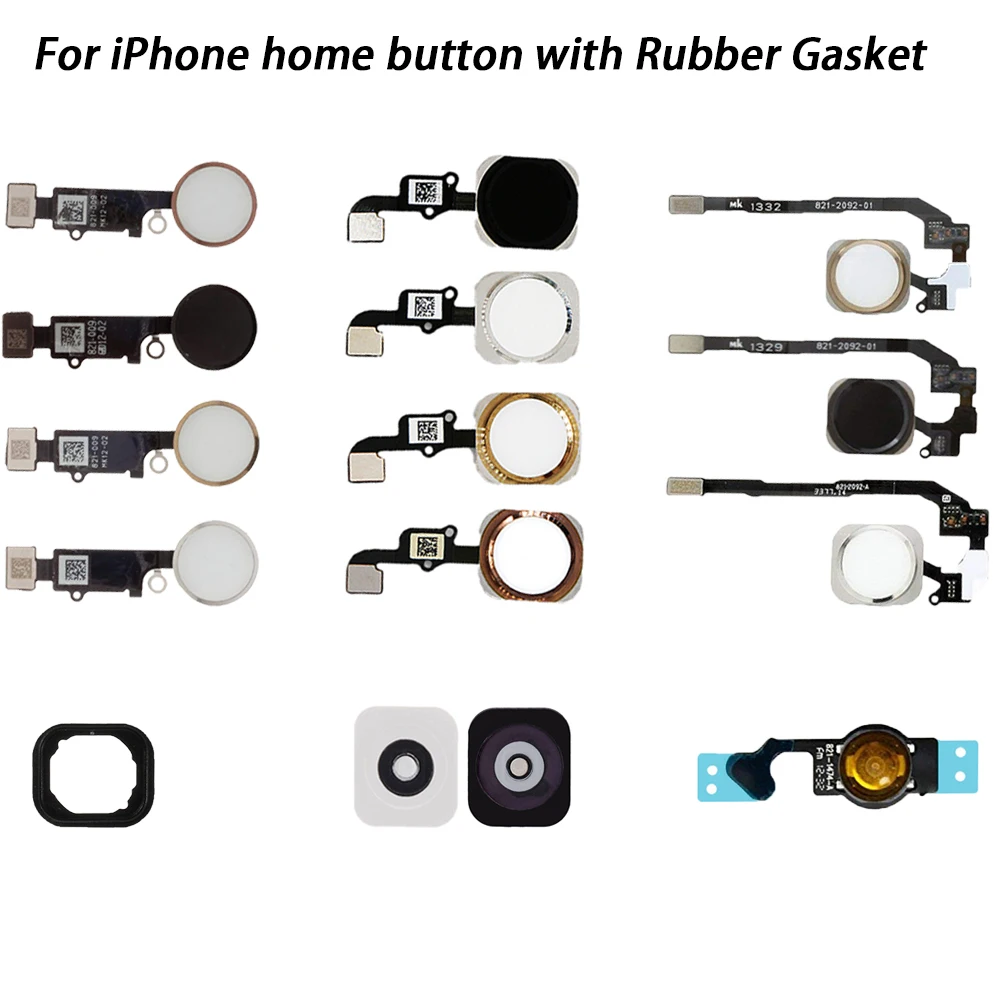 1Pcs For iPhone 5 5c 5s 6 6p 6s 6sp 7 7 Plus Replacement Home button key with flex cable and Rubber Gasket
1Pcs For iPhone 5 5c 5s 6 6p 6s 6sp 7 7 Plus Replacement Home button key with flex cable and Rubber Gasket
