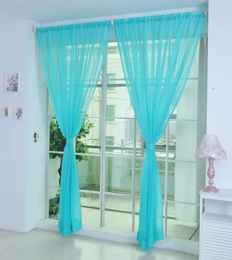 Solid Color Window Curtain Decorative Multi-Purpose Voile Curtain Window Panel For Living Room
Solid Color Window Curtain Decorative Multi-Purpose Voile Curtain Window Panel For Living Room