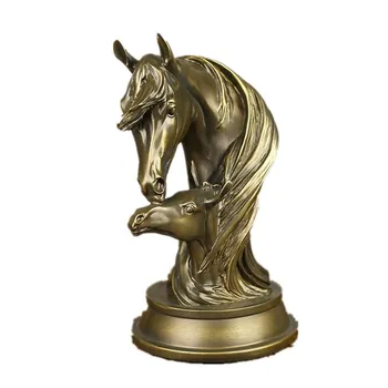 Retro Horse Head Statue Bronze Horse Art Sculpture Animal Figurine Resin Crafts Home Decorations Opening Gift R1394
Retro Horse Head Statue Bronze Horse Art Sculpture Animal Figurine Resin Crafts Home Decorations Opening Gift R1394