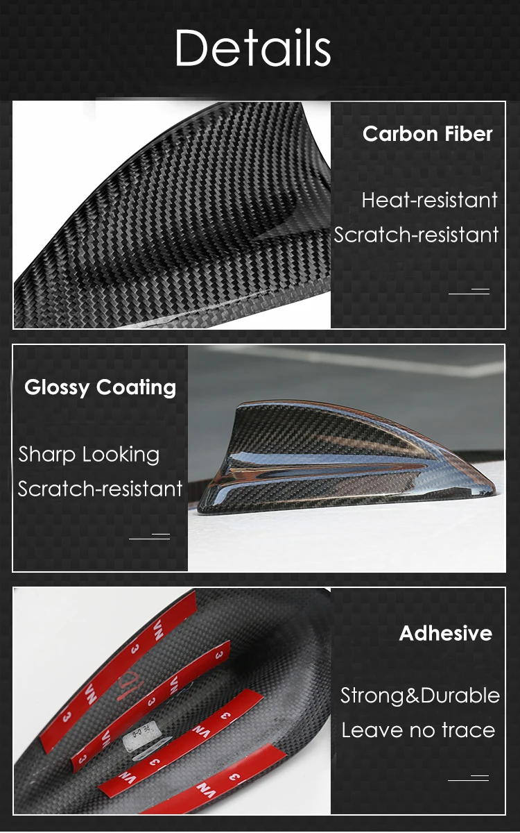 AIRSPEED for BMW E90 E92 F20 F30 F10 F34 G30 G20 F15 F16 F21 F45 F56 F01 Accessories Carbon Fiber Shark Fin Antenna Cover Trim AIRSPEED for BMW E90 E92 F20 F30 F10 F34 G30 G20 F15 F16 F21 F45 F56 F01 Accessories Carbon Fiber Shark Fin Antenna Cover Trim