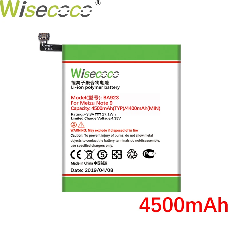 Wisecoco BA923 4500mAh Newly Produced Battery For Mei zu Note 9 M9 SmartPhone Battery Replace+ Tracking Number
Wisecoco BA923 4500mAh Newly Produced Battery For Mei zu Note 9 M9 SmartPhone Battery Replace+ Tracking Number