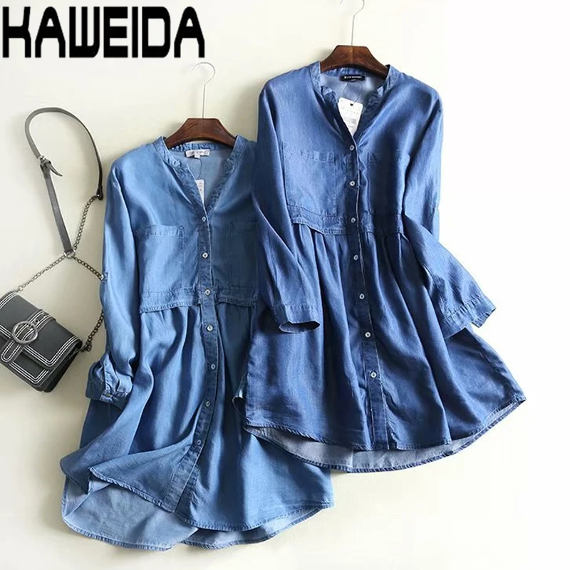 Women Jean Cloth Blouses Fashion Ladies Chic V Neck Button Long Sleeve Shirt Tops Blouse Blusas Mujer De Moda 2019 Dropship
Women Jean Cloth Blouses Fashion Ladies Chic V Neck Button Long Sleeve Shirt Tops Blouse Blusas Mujer De Moda 2019 Dropship