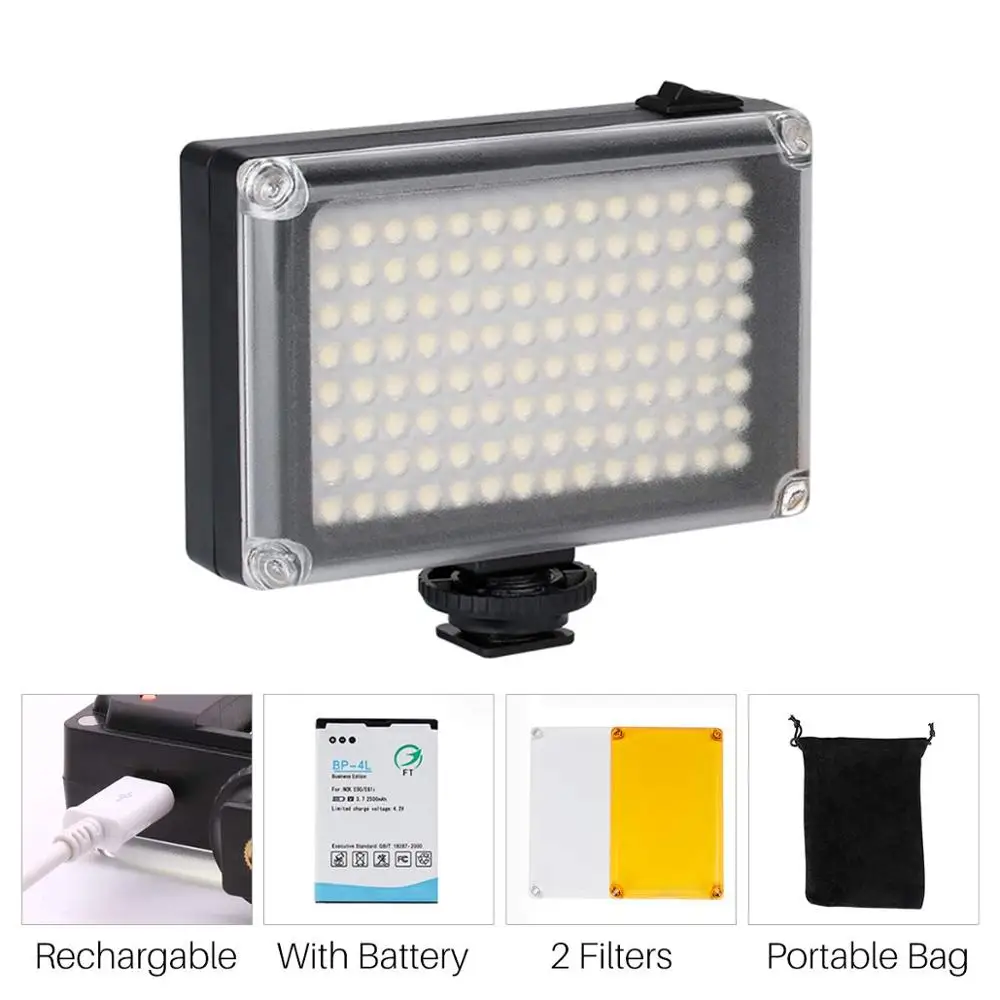 112 LED Video Light Mini Pocket Led Vlog Lighting for Canon Nikon Sony A6400 6300 Camcorder DSLR Camera Smartphone
112 LED Video Light Mini Pocket Led Vlog Lighting for Canon Nikon Sony A6400 6300 Camcorder DSLR Camera Smartphone