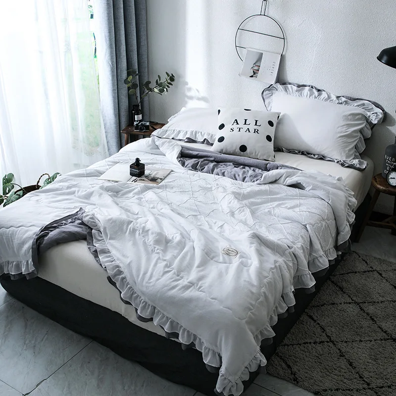 Dropship Ruffles white Blue Pink Quilting Summer Quilt Pillowcase Throws Blanket Polyester Bedding Plaids Bedspread
Dropship Ruffles white Blue Pink Quilting Summer Quilt Pillowcase Throws Blanket Polyester Bedding Plaids Bedspread