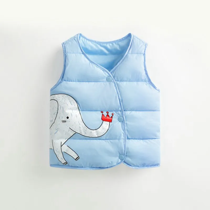 CROAL CHERIE Cotton Baby Girls Boys Winter Vest For Kids 2018 Kawaii Elephant Printing Waistcoat Children Boys Clothes 80-130cm (7)