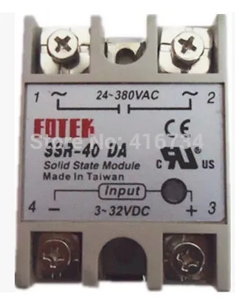 SSR-40DA Industrial Solid State Relay SSR 40A with Protective Flag SSR-40DA (40A) DC control AC JFD2
SSR-40DA Industrial Solid State Relay SSR 40A with Protective Flag SSR-40DA (40A) DC control AC JFD2