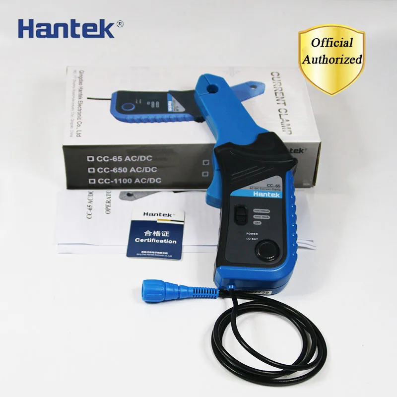 Hantek CC-65 oscilloscope AC/DC Current Clamp probe 20KHz/400Hz Bandwidth 1mV/10mA 65A/650A with BNC/Banana type connector
Hantek CC-65 oscilloscope AC/DC Current Clamp probe 20KHz/400Hz Bandwidth 1mV/10mA 65A/650A with BNC/Banana type connector