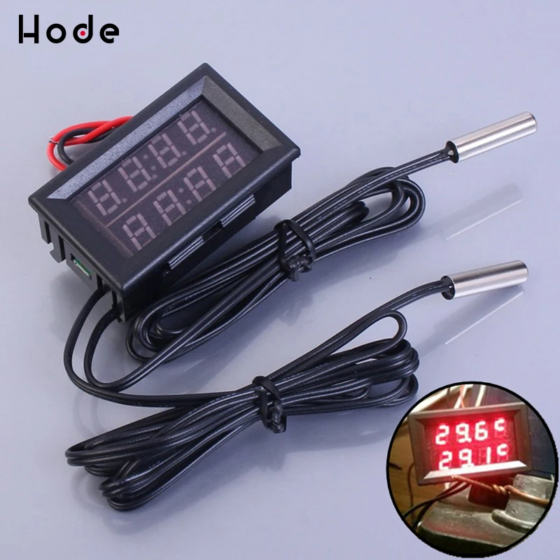 0.56 Inch Red Digital Display Thermometer Temperature Meter Detector Module With NTC Metal Waterproof Probe Temperature Sensor
0.56 Inch Red Digital Display Thermometer Temperature Meter Detector Module With NTC Metal Waterproof Probe Temperature Sensor