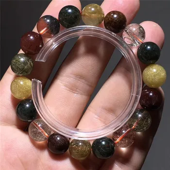 11.5mm Natural Colorful Rutilated Quartz Bracelet Women Love Gift Charms Crystal Round Bead Gemstone Business Wealthy Jewelry
11.5mm Natural Colorful Rutilated Quartz Bracelet Women Love Gift Charms Crystal Round Bead Gemstone Business Wealthy Jewelry