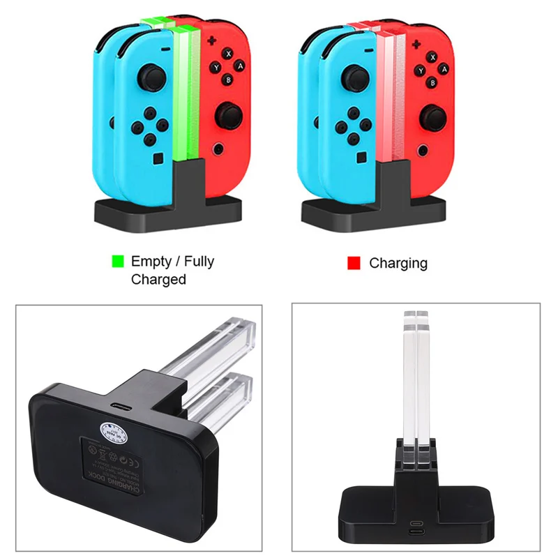 4 In 1 Charging Stand Nintend Switch Controller Charger Charging Dock Station For Nintend Swicth Joycon NS NX With Led Indicator
4 In 1 Charging Stand Nintend Switch Controller Charger Charging Dock Station For Nintend Swicth Joycon NS NX With Led Indicator