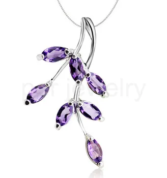 Natural real amethyst necklace pendant Free shipping 925 sterling silver 0.1ct*7pcs gems Leaves style jewelry #C98801
Natural real amethyst necklace pendant Free shipping 925 sterling silver 0.1ct*7pcs gems Leaves style jewelry #C98801