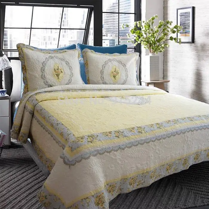 Small Flower Pastoral Europe Brand Cotton Quilting Quilts KING 250*230cm WaterWashed Bed Cover Summer cool Embroidery Bedspread
Small Flower Pastoral Europe Brand Cotton Quilting Quilts KING 250*230cm WaterWashed Bed Cover Summer cool Embroidery Bedspread