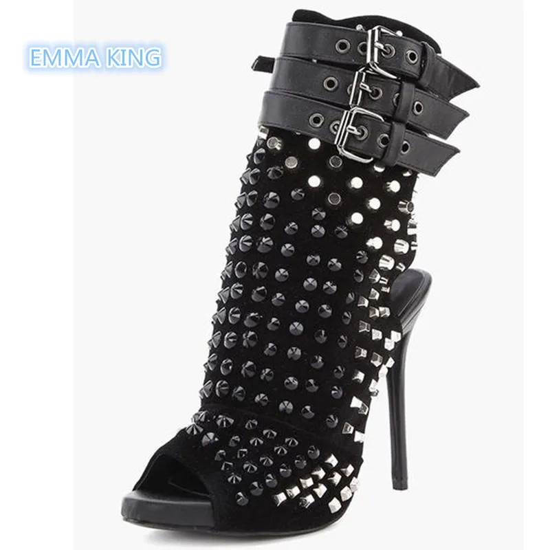 Autumn Spring Fashion Rivets Ankle Boots Women High Heels Peep Toe Shoes Ankle Belt Buckle Open Heels Design Sexy Ladies Shoes
Autumn Spring Fashion Rivets Ankle Boots Women High Heels Peep Toe Shoes Ankle Belt Buckle Open Heels Design Sexy Ladies Shoes