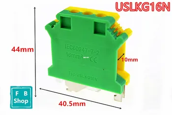 10PCS USKG16 double color guide type yellow ground terminal USLKG16 16mm 101A terminal blocks
10PCS USKG16 double color guide type yellow ground terminal USLKG16 16mm 101A terminal blocks
