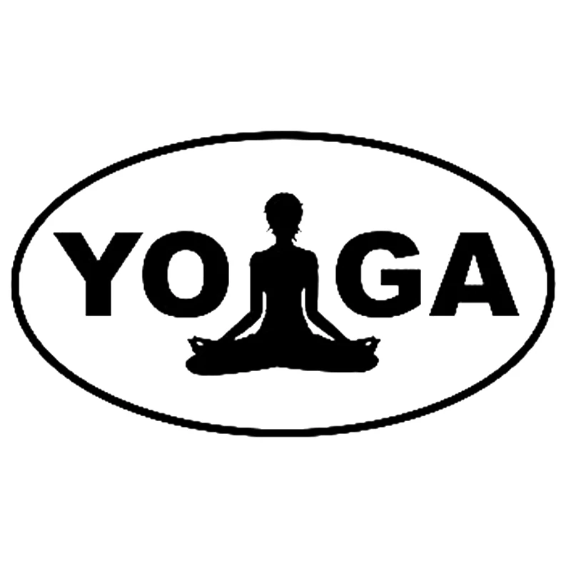 16*9cm An exclusive hot vinyl-packed decorative decal car sticker with an yoga enthusiast's oval pattern | Автомобили и