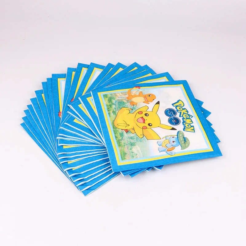 20pcs Disposable Yellow Napkins pokemon go Theme Cartoon Party Tableware Banner Kid's Birthday Party Decorations Supplies
20pcs Disposable Yellow Napkins pokemon go Theme Cartoon Party Tableware Banner Kid's Birthday Party Decorations Supplies