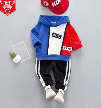 Hooded kids set Color Block Baby Suits 2020 Autumn Fashion Korean Children Hoodie+pant 2Pcs Set Baby Boy Girls Set for 1-4 Y
Hooded kids set Color Block Baby Suits 2020 Autumn Fashion Korean Children Hoodie+pant 2Pcs Set Baby Boy Girls Set for 1-4 Y