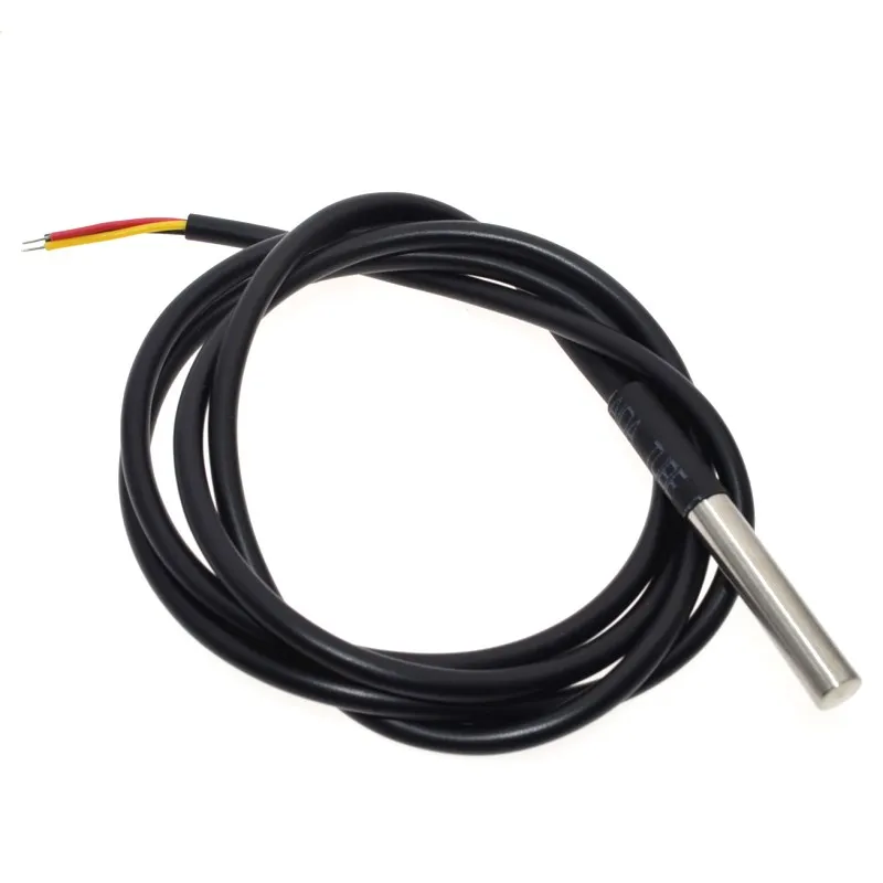 1PCS DS18b20 Stainless steel package Waterproof DS18b20 temperature probe temperature sensor 18B20 For Arduino
1PCS DS18b20 Stainless steel package Waterproof DS18b20 temperature probe temperature sensor 18B20 For Arduino