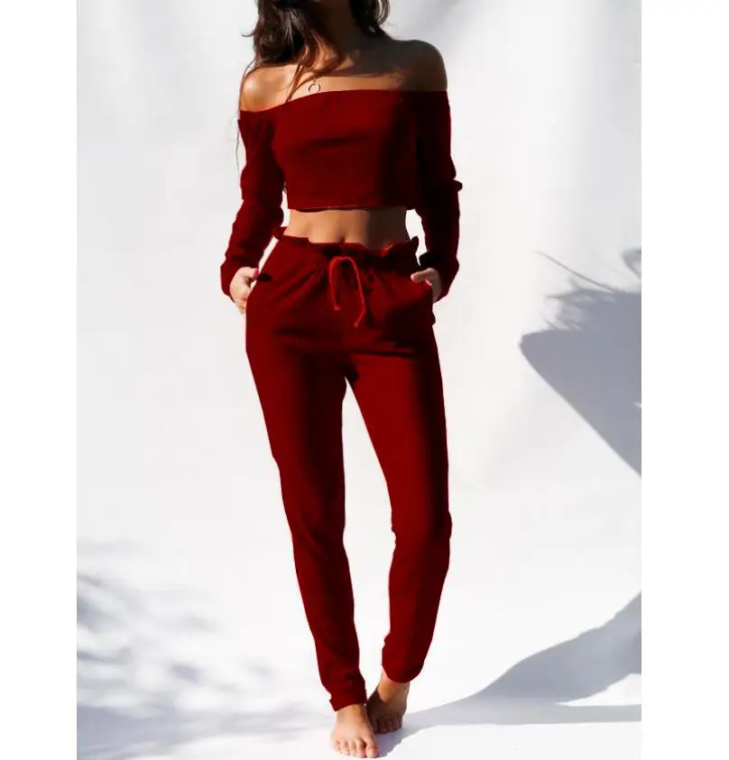 Two Piece Set Women Crop Top Off Shoulder Shirt + Pants Playsuit Bodysuit Jumpsuit Romper Set
Two Piece Set Women Crop Top Off Shoulder Shirt + Pants Playsuit Bodysuit Jumpsuit Romper Set