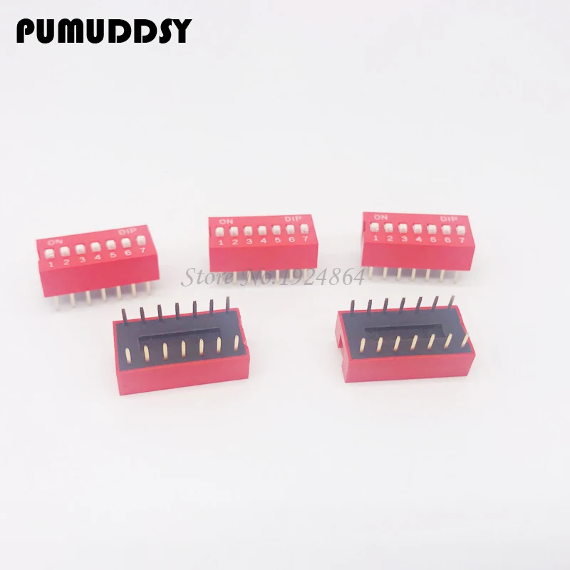 10PCS DIP Switch 7 bit Way 2.54mm Toggle Switch Red Snap Switch Wholesale Electronic
10PCS DIP Switch 7 bit Way 2.54mm Toggle Switch Red Snap Switch Wholesale Electronic