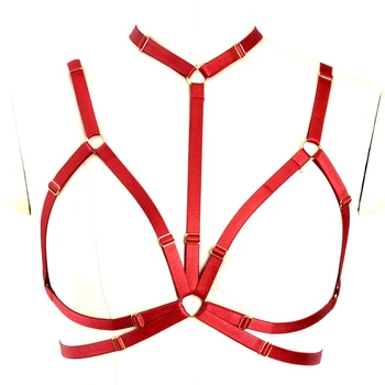 Red Body Cage Bra Harness Tops Black Goth Harajuku Bondage Lingerie Elastic Adjust Harness Belt Women Fashion Belts Adjustable
Red Body Cage Bra Harness Tops Black Goth Harajuku Bondage Lingerie Elastic Adjust Harness Belt Women Fashion Belts Adjustable