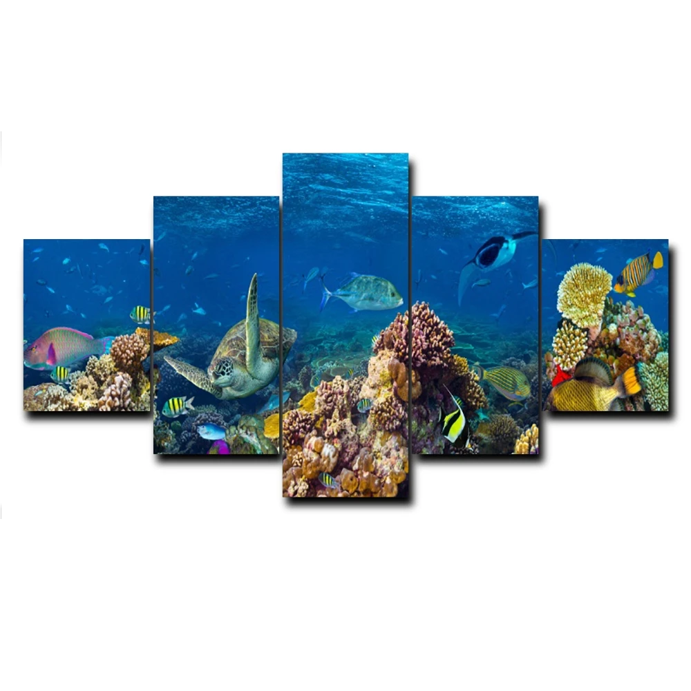Art Canvas Painting 5 Panel Nordic Sea Fish Poster and Print For Living Room Kids Room Decor Wallpaper Frameless
Art Canvas Painting 5 Panel Nordic Sea Fish Poster and Print For Living Room Kids Room Decor Wallpaper Frameless